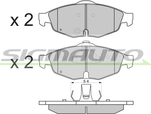 SIGMAUTO SPB346 - Set placute frana,frana disc aaoparts.ro