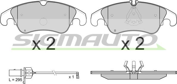 SIGMAUTO SPB347 - Set placute frana,frana disc aaoparts.ro