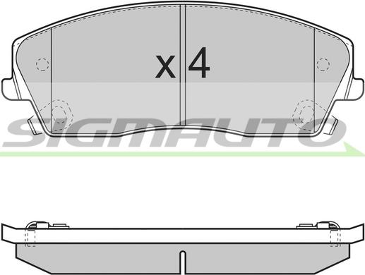 SIGMAUTO SPB389 - Set placute frana,frana disc aaoparts.ro
