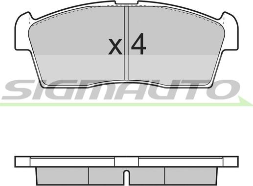 SIGMAUTO SPB380 - Set placute frana,frana disc aaoparts.ro