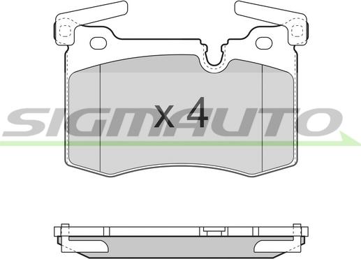 SIGMAUTO SPB388 - Set placute frana,frana disc aaoparts.ro