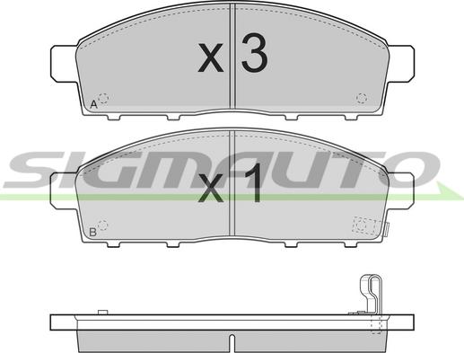 SIGMAUTO SPB296 - Set placute frana,frana disc aaoparts.ro