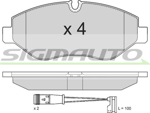 SIGMAUTO SPB292 - Set placute frana,frana disc aaoparts.ro