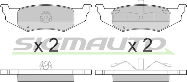 SIGMAUTO SPB216 - Set placute frana,frana disc aaoparts.ro