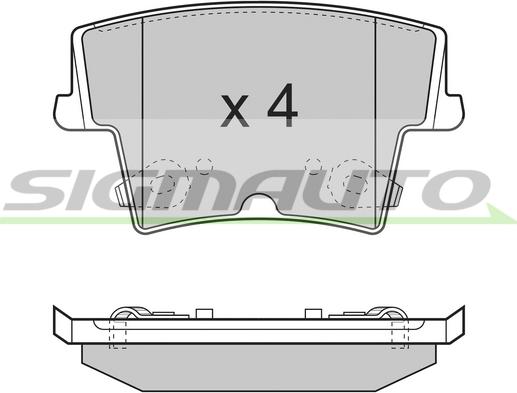 SIGMAUTO SPB278 - Set placute frana,frana disc aaoparts.ro