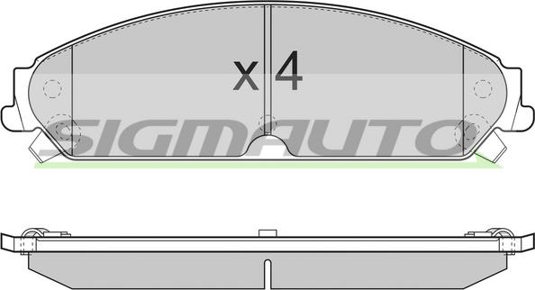 SIGMAUTO SPB277 - Set placute frana,frana disc aaoparts.ro