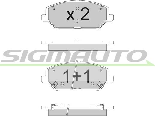 SIGMAUTO SPB786 - Set placute frana,frana disc aaoparts.ro
