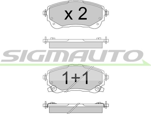 SIGMAUTO SPB788 - Set placute frana,frana disc aaoparts.ro