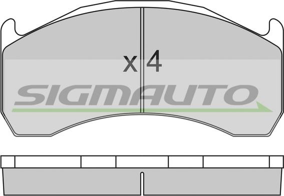 SIGMAUTO SPT320 - Set placute frana,frana disc aaoparts.ro