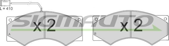 SIGMAUTO SPT266 - Set placute frana,frana disc aaoparts.ro