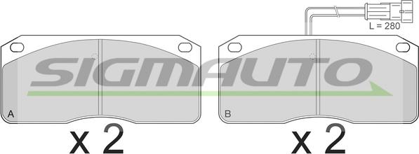 SIGMAUTO SPT271 - Set placute frana,frana disc aaoparts.ro