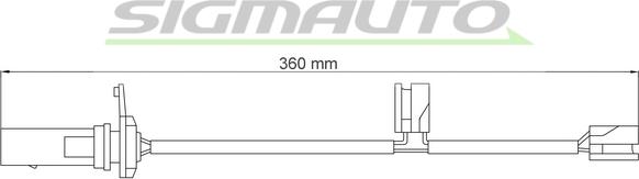 SIGMAUTO WI0950 - Senzor de avertizare,uzura placute de frana aaoparts.ro