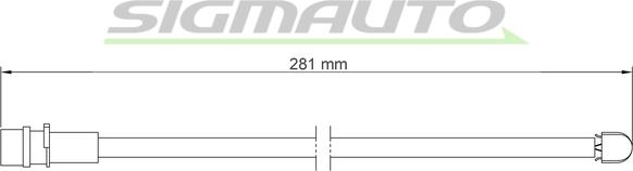 SIGMAUTO WI0539 - Senzor de avertizare,uzura placute de frana aaoparts.ro