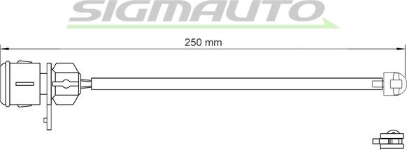 SIGMAUTO WI0574 - Senzor de avertizare,uzura placute de frana aaoparts.ro