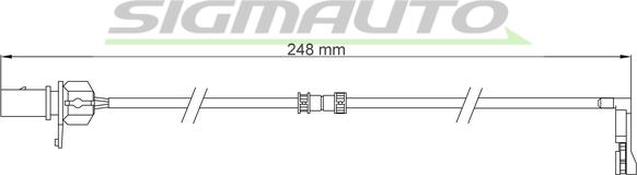 SIGMAUTO WI0796 - Senzor de avertizare,uzura placute de frana aaoparts.ro