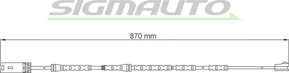 SIGMAUTO WI0774 - Senzor de avertizare,uzura placute de frana aaoparts.ro