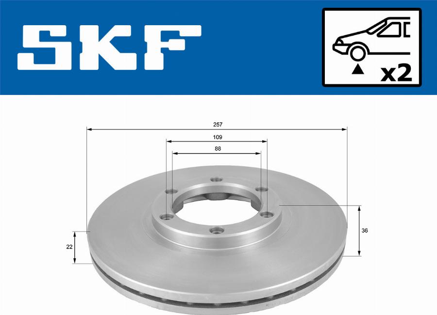 SKF VKBD 80955 V2 - Disc frana aaoparts.ro