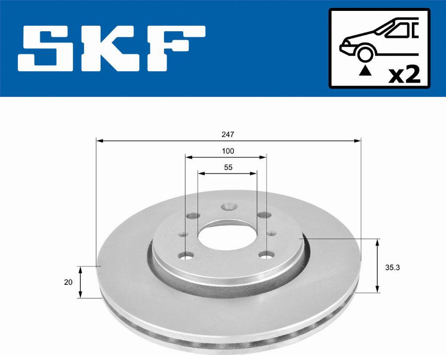 SKF VKBD 80043 V2 - Disc frana aaoparts.ro