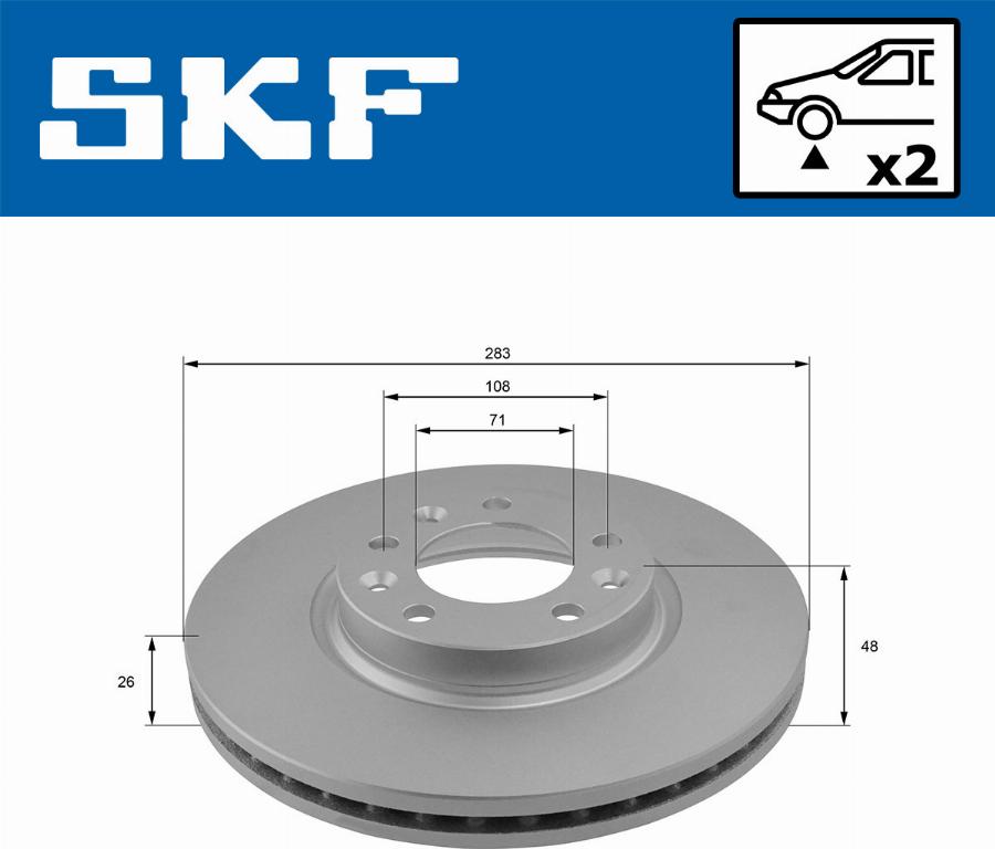 SKF VKBD 80061 V2 - Disc frana aaoparts.ro