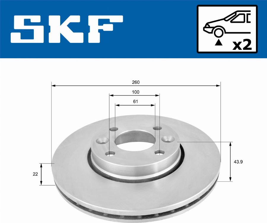 SKF VKBD 80004 V2 - Disc frana aaoparts.ro