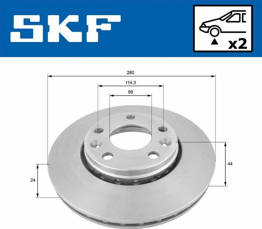 SKF VKBD 80008 V2 - Disc frana aaoparts.ro