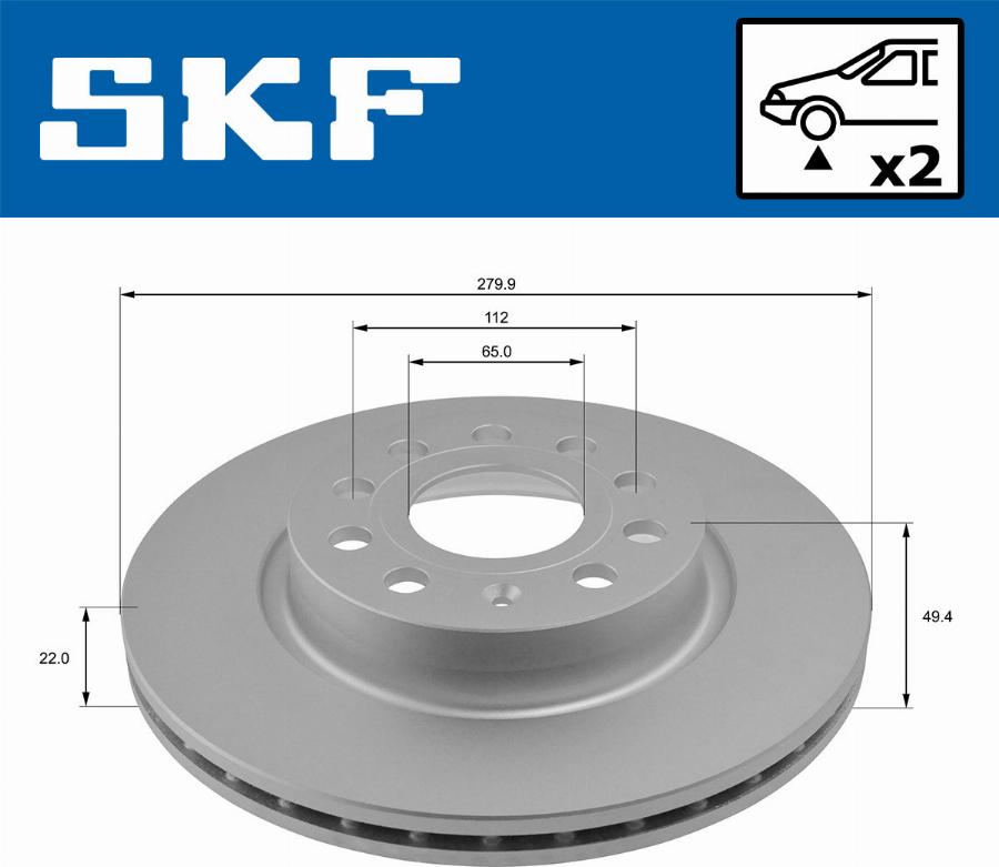 SKF VKBD 80012 V2 - Disc frana aaoparts.ro