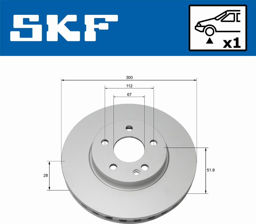 SKF VKBD 80191 V1 - Disc frana aaoparts.ro