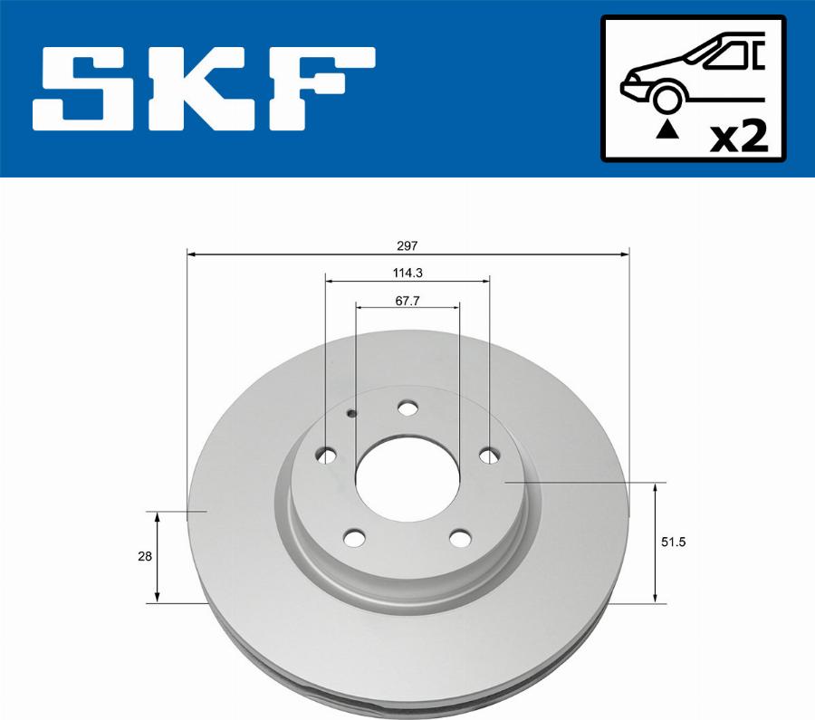 SKF VKBD 80147 V2 - Disc frana aaoparts.ro