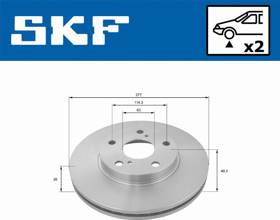 SKF VKBD 80160 V2 - Disc frana aaoparts.ro