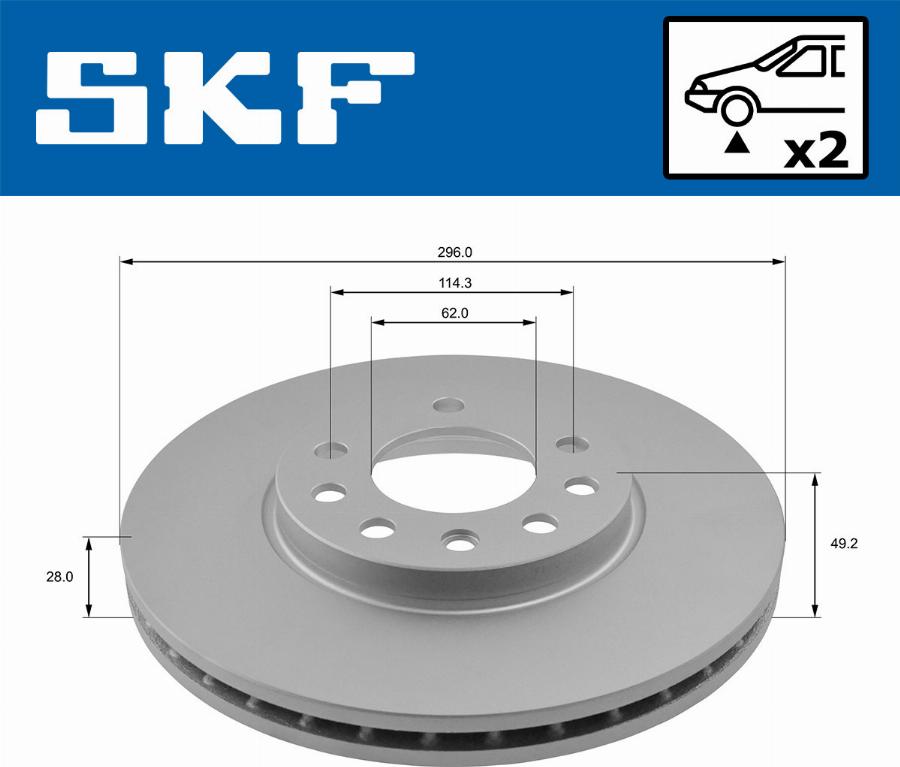 SKF VKBD 80168 V2 - Disc frana aaoparts.ro