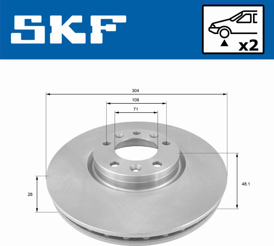 SKF VKBD 80106 V2 - Disc frana aaoparts.ro