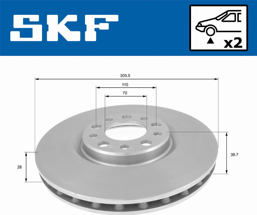 SKF VKBD 80110 V2 - Disc frana aaoparts.ro