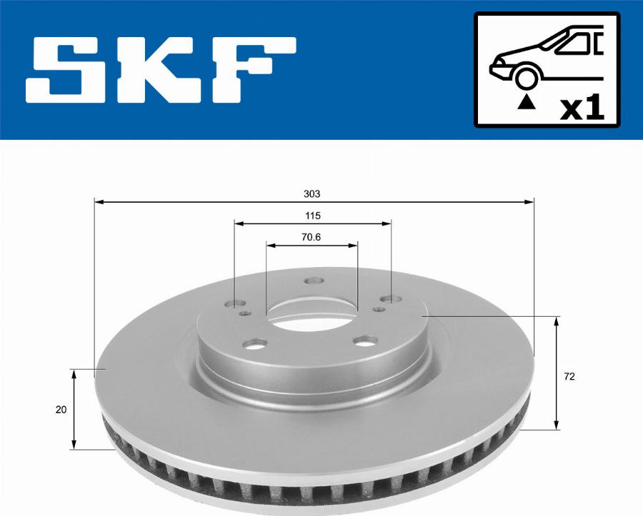 SKF VKBD 80129 V1 - Disc frana aaoparts.ro