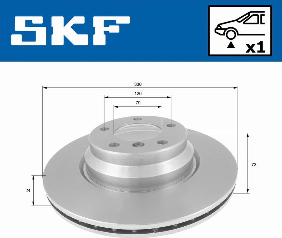 SKF VKBD 80124 V1 - Disc frana aaoparts.ro