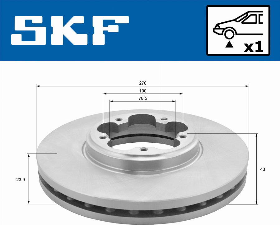 SKF VKBD 80123 V1 - Disc frana aaoparts.ro