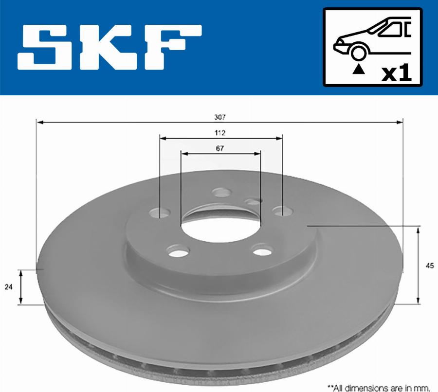 SKF VKBD 80304 V1 - Disc frana aaoparts.ro