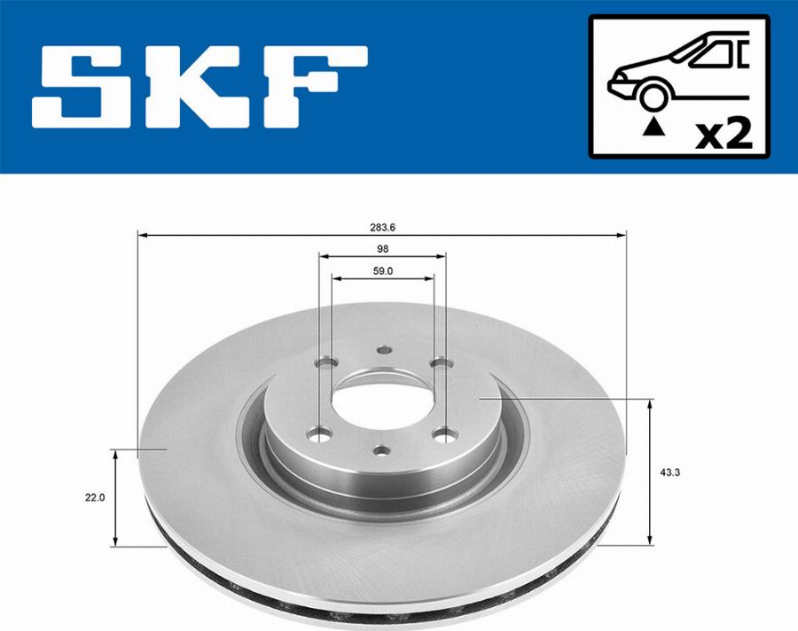 SKF VKBD 80306 V2 - Disc frana aaoparts.ro