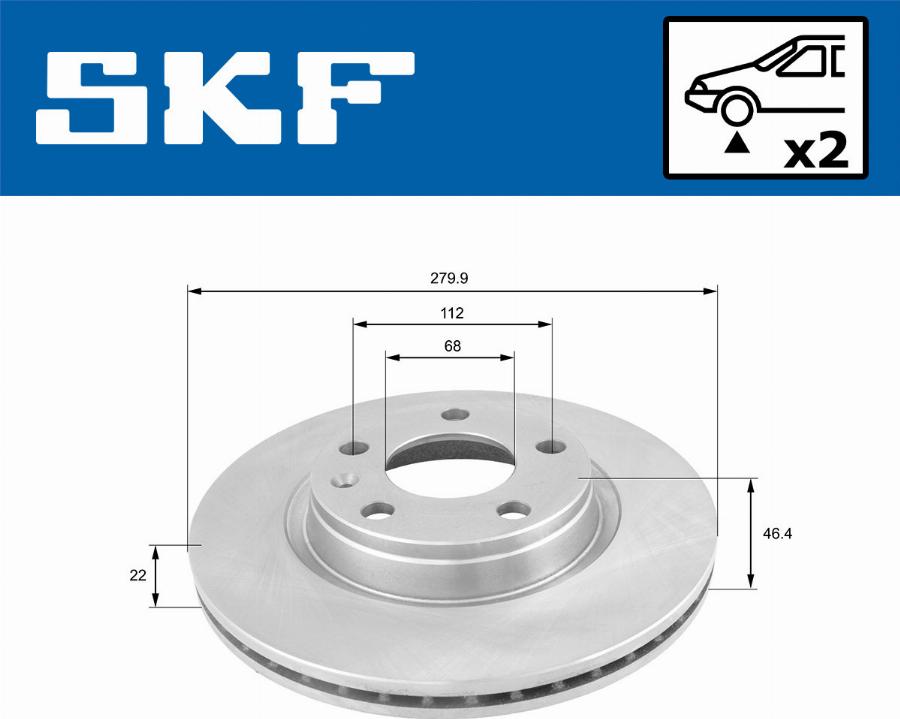 SKF VKBD 80319 V2 - Disc frana aaoparts.ro