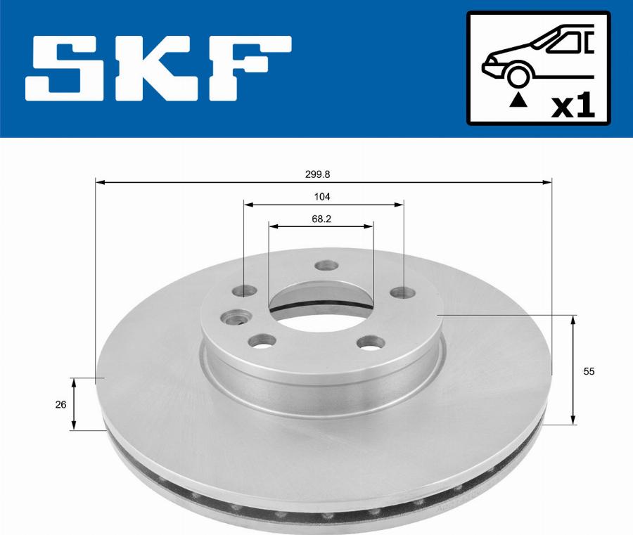 SKF VKBD 80322 V1 - Disc frana aaoparts.ro