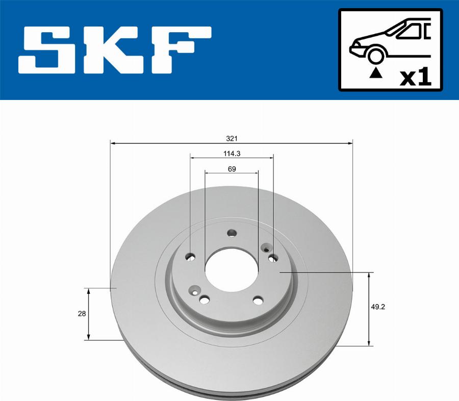 SKF VKBD 80281 V1 - Disc frana aaoparts.ro