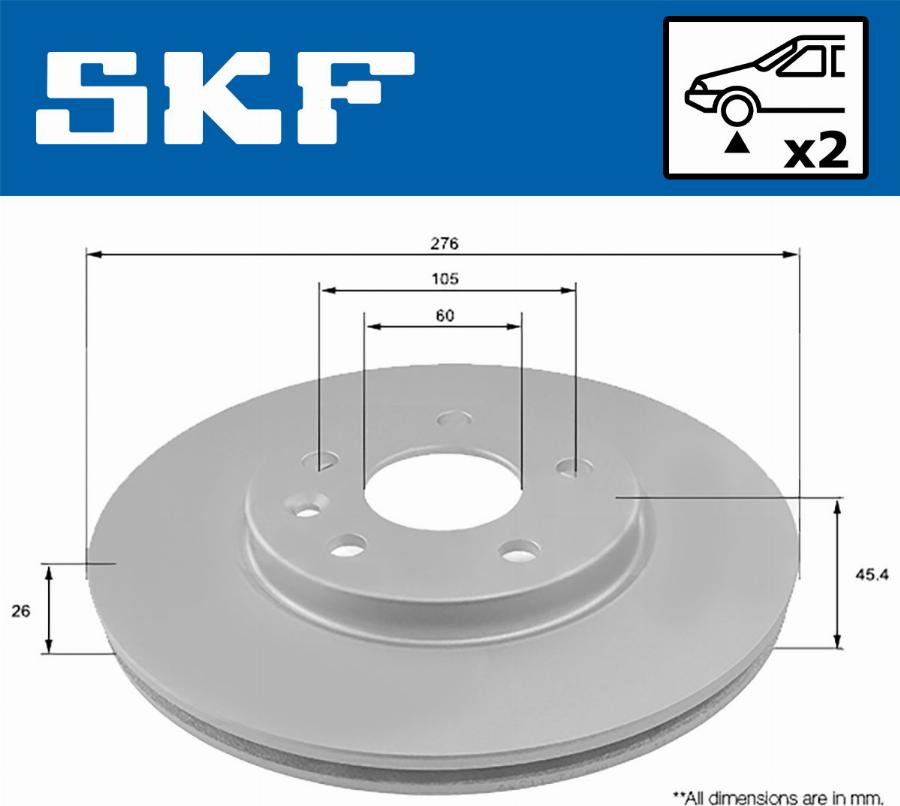 SKF VKBD 80222 V2 - Disc frana aaoparts.ro