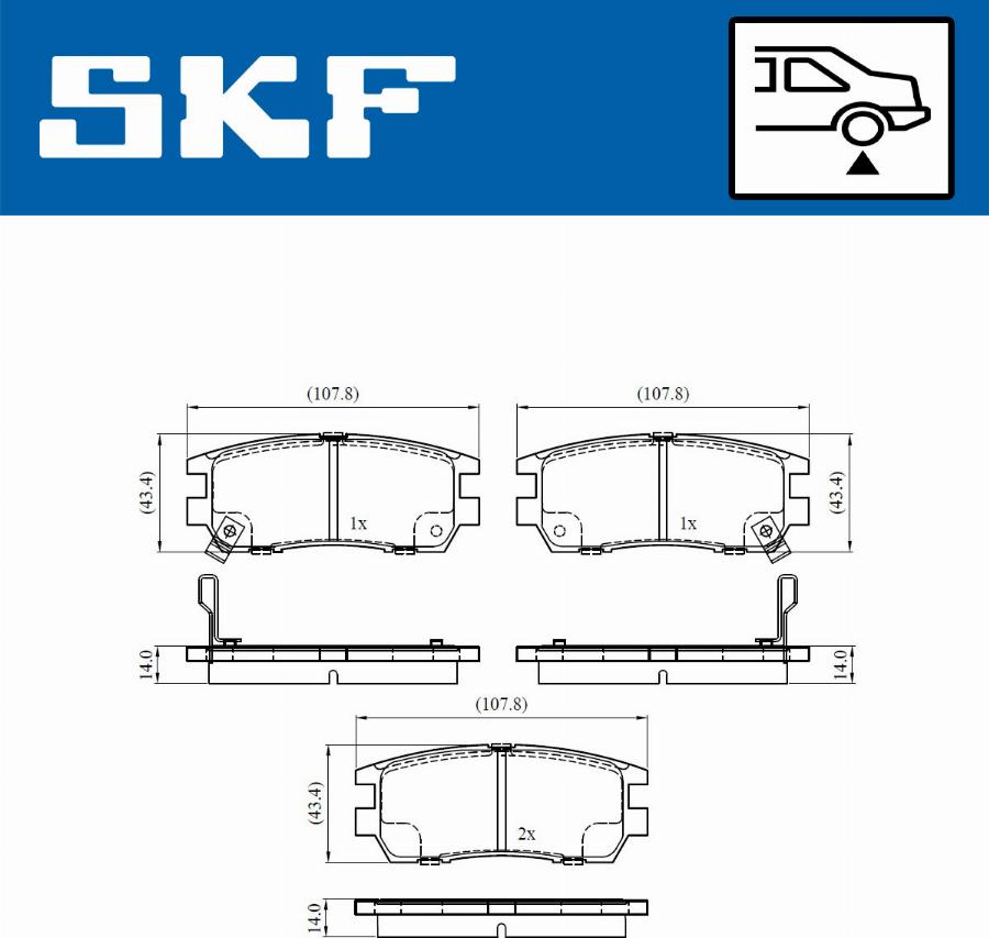 SKF VKBP 90571 A - Set placute frana,frana disc aaoparts.ro