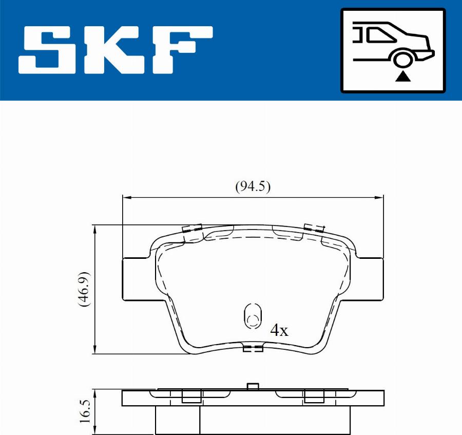SKF VKBP 90172 - Set placute frana,frana disc aaoparts.ro