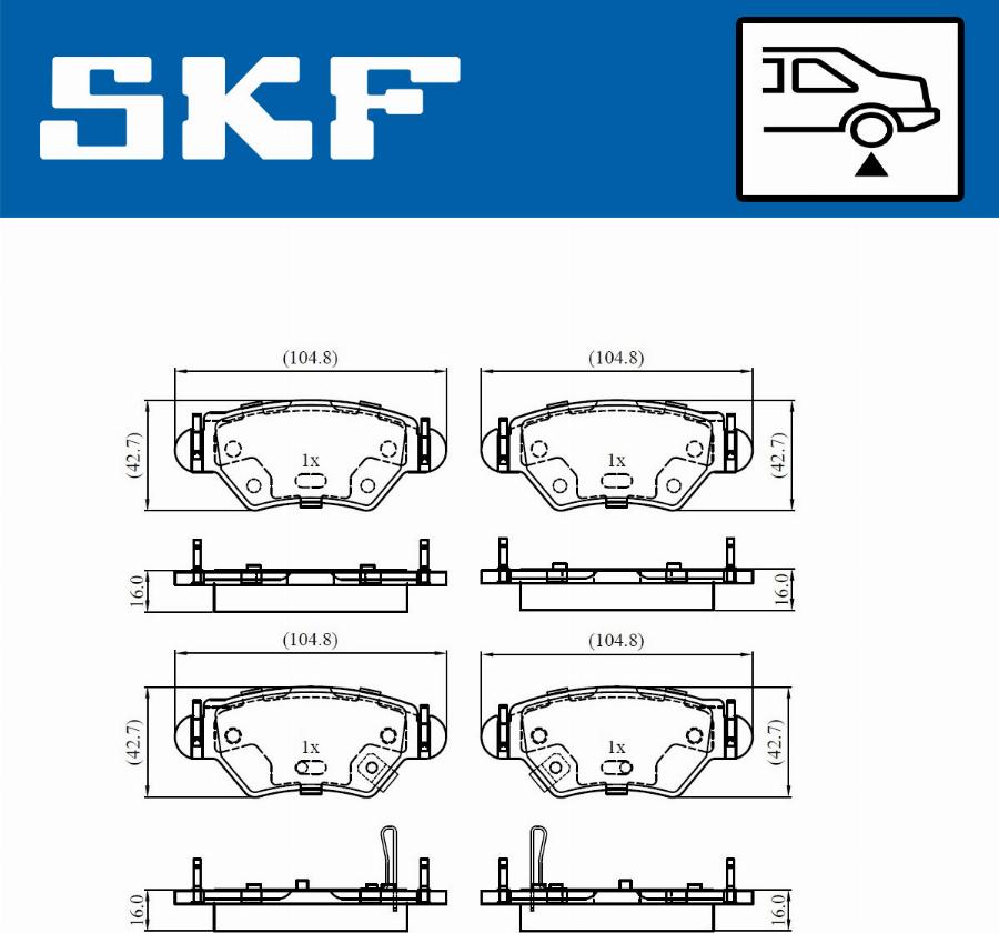 SKF VKBP 90806 A - Set placute frana,frana disc aaoparts.ro