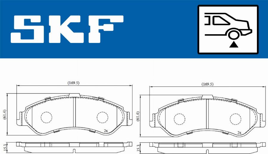 SKF VKBP 90221 - Set placute frana,frana disc aaoparts.ro