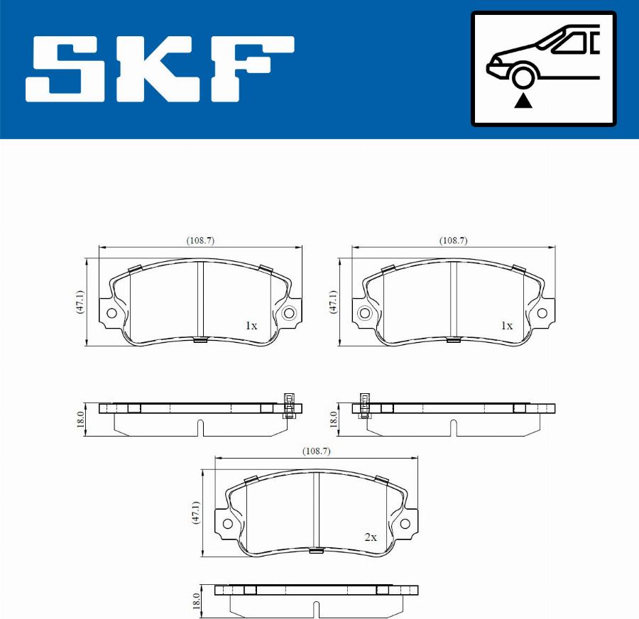 SKF VKBP 80910 A - Set placute frana,frana disc aaoparts.ro
