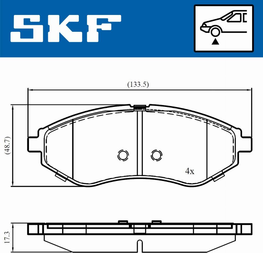 SKF VKBP 80475 - Set placute frana,frana disc aaoparts.ro