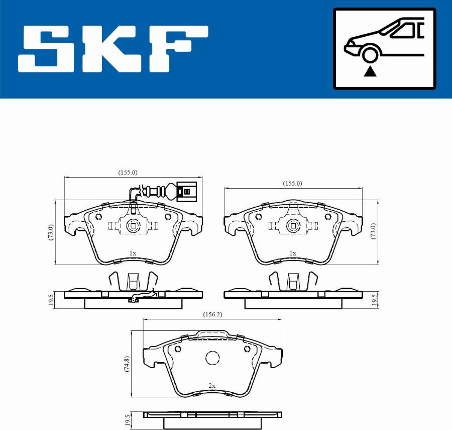 SKF VKBP 80589 E - Set placute frana,frana disc aaoparts.ro