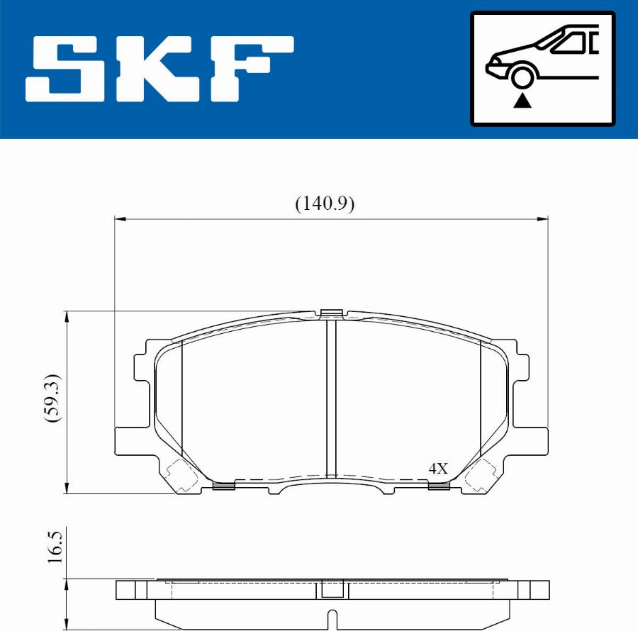 SKF VKBP 80693 - Set placute frana,frana disc aaoparts.ro