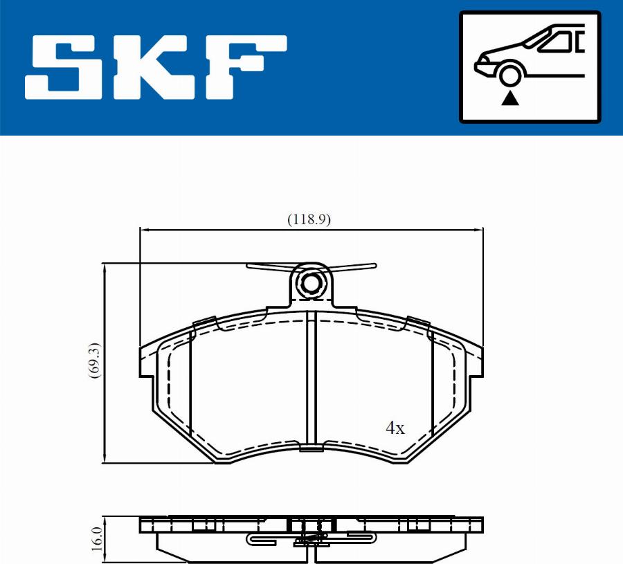 SKF VKBP 80668 - Set placute frana,frana disc aaoparts.ro